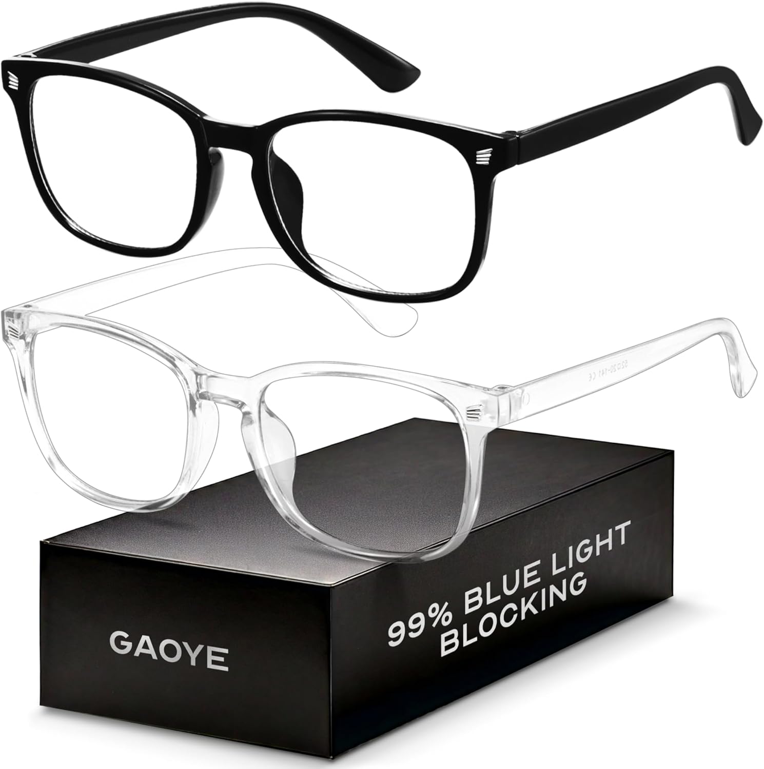 Blue Light Blocking Glasses - Fashion Square Fake Eyeglasses, Anti UV Ray Computer Gaming Glasses Blue Blockers for Women/Men